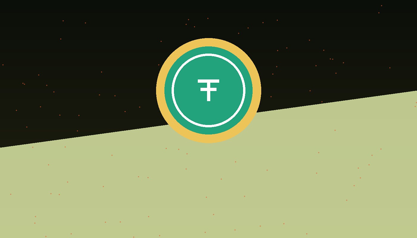 Stacks of coins, pay with USDT